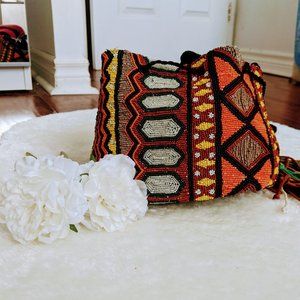 Mini Zara colourful beaded Bag Pouch